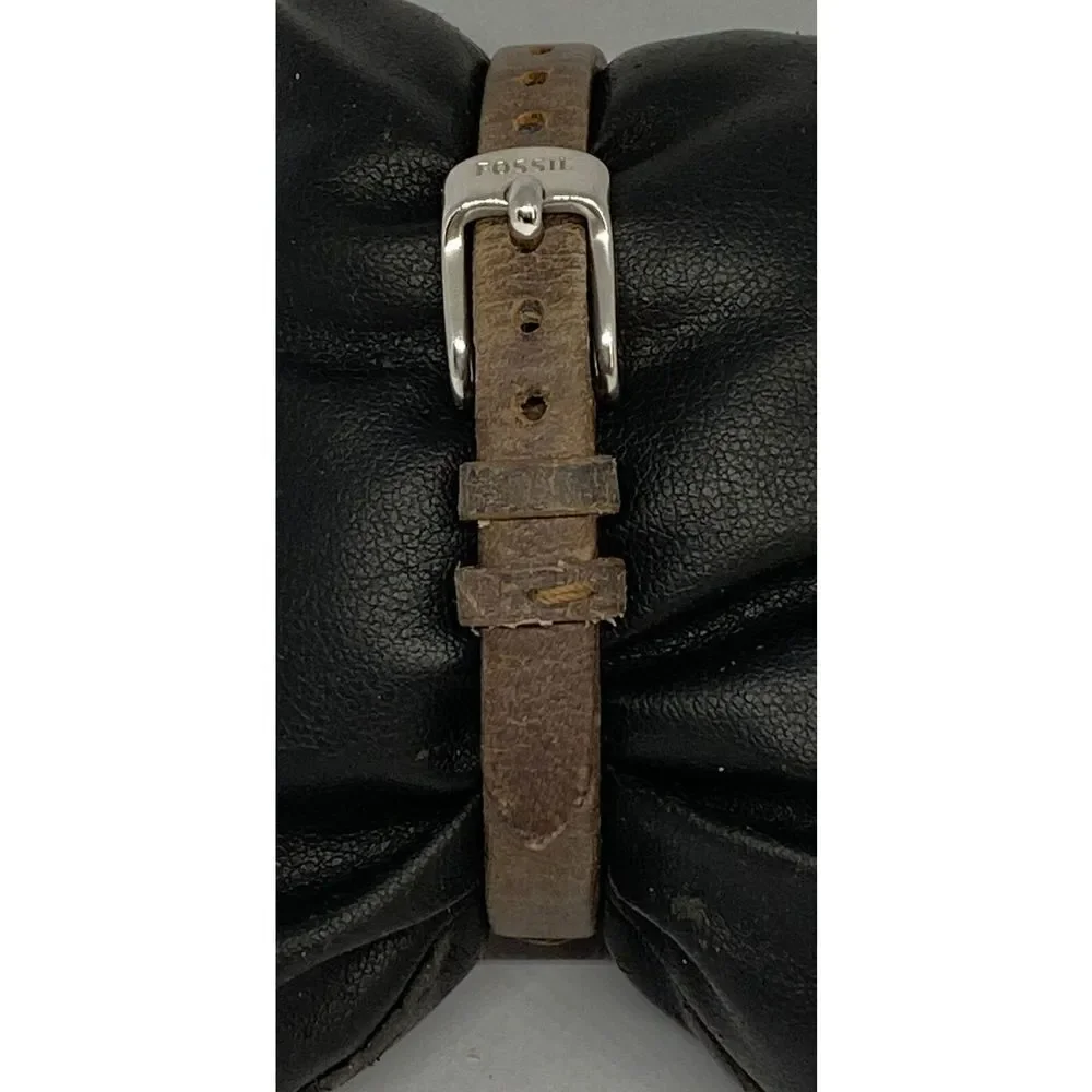 Fossil Georgia ES3060 Women Brown Leather Analog Dial Quartz Genuine Watch KS734